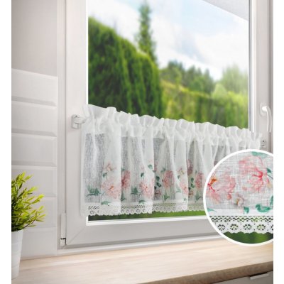 Dekorační krátká vitrážová záclona do kuchyně RIMA 150x30 cm MyBestHome – Hledejceny.cz