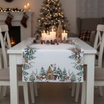 Mybesthome Vánoční ubrus - běhoun CHRISTMAS WOOD 60x120 cm – Sleviste.cz