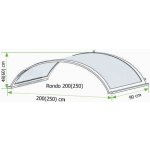 Gutta Rondo 250 x 90 cm bílá / čirá 4000116 – Hledejceny.cz