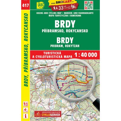 Brdy Příbramsko Rokycansko mapa 1:40 000 č. 417 – Zboží Dáma