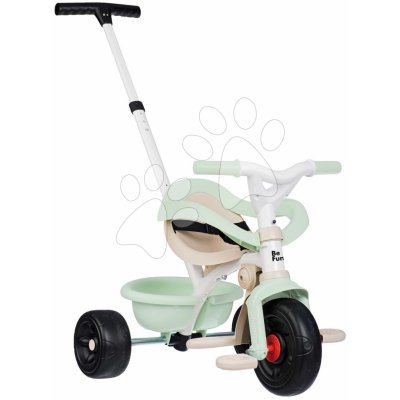 Smoby s volnoběhem Be Fun Comfort Tricycles nastavitelnou vodicí rukojetí a ochrannou hrazdou zelená – Hledejceny.cz