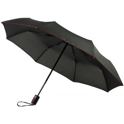 Deštník skládací s barevným kontrastem černo červený – Zboží Mobilmania