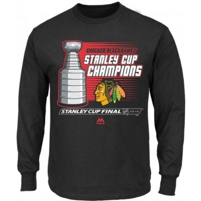 Majestic tričko Chicago Blackhawks 2015 Stanley Cup Champions Natural Hatty triple Peak dlouhý rukáv