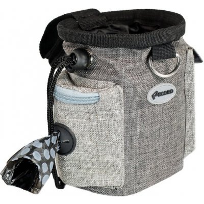 Record luxusní sáček na pamlsky 12,5 x 8 x 12,5 cm a na sáčky na exkrementy šedý – Zboží Dáma