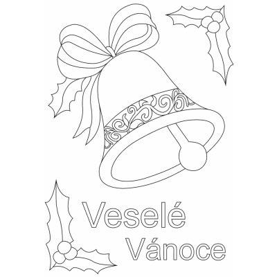 Pískohraní s.r.o. Šablona Vánoční přání zvoneček Velikost: 420 x 594 mm – Hledejceny.cz