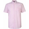 Pánská Košile Pierre Cardin Short rukáv pruhy košile pánská Pale Pink white