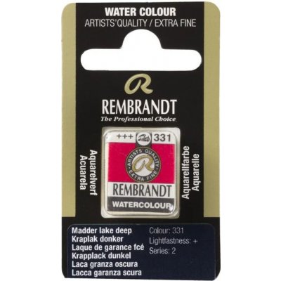 Rembrandt mistrovská akvarelová barva půlpánvička 331 Madder Lake DP – Hledejceny.cz