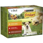 Friskies Adult hovězí kuře jehněčí ve šťávě 12 x 100 g – Sleviste.cz