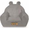 Dětské křeslo a pohovka Flumi Dětská sedačka Sedačka s ušima odstíny šedé
