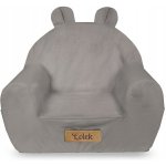 Flumi Dětská sedačka Sedačka s ušima odstíny šedé – Zboží Mobilmania