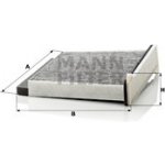 Filtr, vzduch v interiéru MANN-FILTER CUK 2231 – Hledejceny.cz