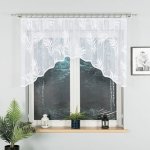 Dekorační oblouková krátká záclona na žabky KAJA 100 bílá 250x100 cm MyBestHome – Hledejceny.cz