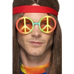 Smiffys Hippies party - Brýle duhové Hippies