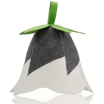 Velforia Čepice Šedobílý zvonek se zeleným listem plstěná – Zbozi.Blesk.cz