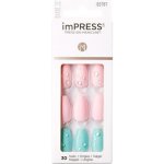 KISS imPRESS The No Glue Mani Medium umělé nehty Dew Drop 30 ks – Zboží Mobilmania