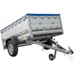 Unitrailer Garden 201 KIPP ALU s bočnicemi BIS, rámem H-0 a modrým krytem – Sleviste.cz