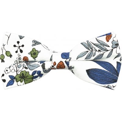 Quentino pánský bavlněný s šedo zelenými lístky PMBA02 bílý – Zbozi.Blesk.cz