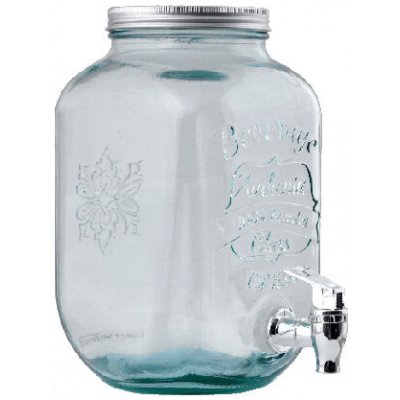 San Miguel Nádoba na vodu/barel s kohoutkem EST 1896, 4L, čirá Vidrios Recycled Glass – Sleviste.cz