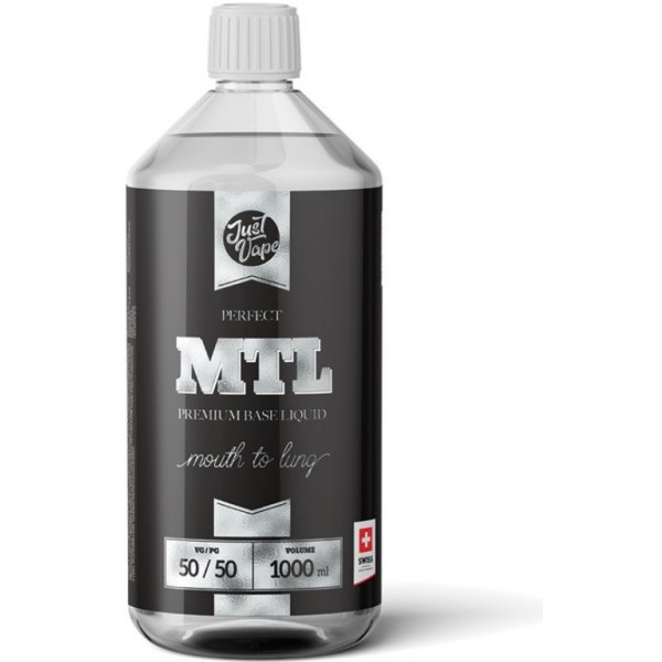 JustVape Beznikotinová báze MTL PG50/VG50 0mg 1000ml od 399 Kč - Heureka.cz