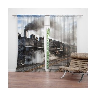 Sablio Závěs Parní lokomotiva: 2ks 140x250cm – Hledejceny.cz
