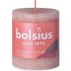 Svíčka Bolsius Rustic Shine Válec 68x80mm Misty Pink růžová