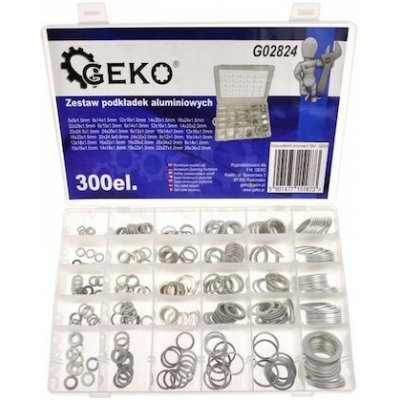 GEKO G02824 Sada podložek hliníkové podložky 300 ks – Sleviste.cz