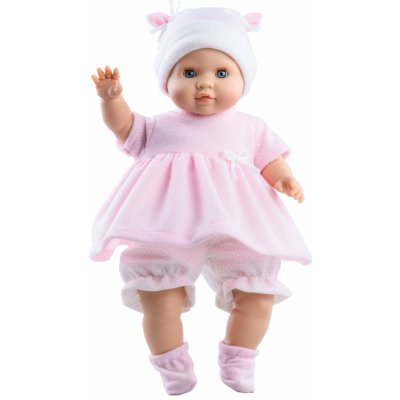 Paola Reina Realistické miminko holčička Amy v růžových šatech – Zboží Mobilmania