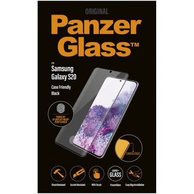 PanzerGlass - Tvrzené Sklo Case Friendly pro Samsung Galaxy S20+, Fingerprint komp., black, Černá 7229 – Sleviste.cz