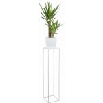 HowHomely STOJAN NA KVĚTINÁČ SIMPLE 100x24x24 cm BÍLÁ – Zboží Dáma