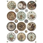 Rýžový papír Fantastické hodinové strojky Stamperia A4 – Zboží Mobilmania