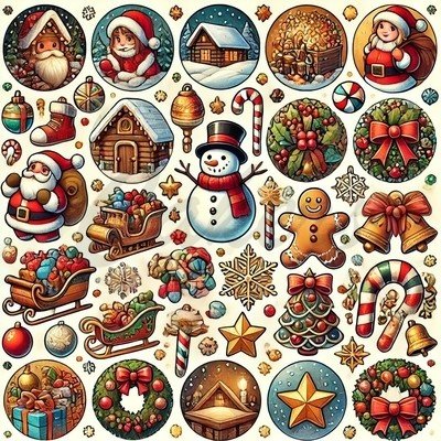 Sugar Steamp Pusinky předtištěné předlohy č.16 Vánoce 1 A4 – Zboží Dáma