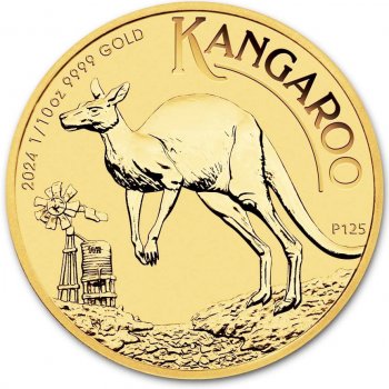 Perth Mint zlatá mince 15 AUD Australian Kangaroo Klokan rudý 1/10 oz