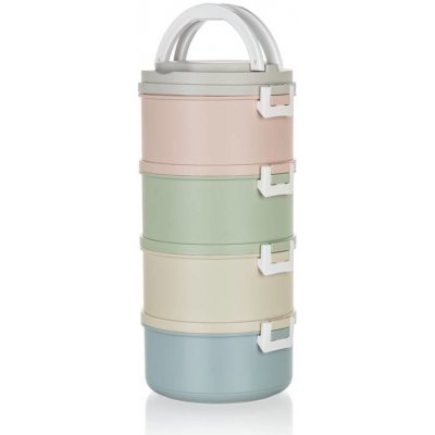 Banquet Plastový jídlonosič Avanza, 2,8 l, 4 díly, multicolor – Hledejceny.cz