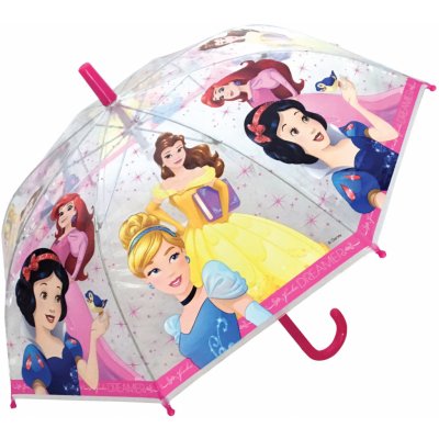 Chanos Princezny dětský průhledný deštník malý růžový – Zboží Mobilmania
