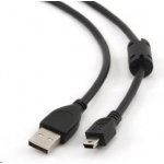 Gembird CCF-USB2-AM5P-6 USB 2.0 A-Mini B (5pin) propojovací, HQ s ferritovým jádrem, 1,8m, černý – Sleviste.cz