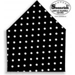 Soonrich bavlněný šátek puntík na černé bsp073 – Zboží Dáma