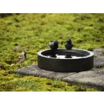 Esschert Desin Pítko krmítko pro ptáky Terazzo 30 x 33 x 12 cm granit černé – Zboží Mobilmania