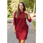 Jsem máma Oversize těhotenské a kojicí šaty bordó – Zboží Mobilmania