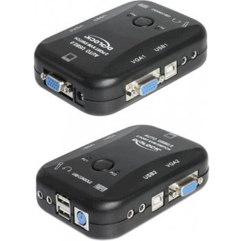 Delock 11348 2:1 VGA KVM Switch s USB a Audio, včetně kabeláže