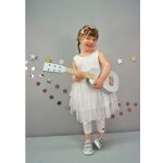 JaBaDaBaDo dětská kytara stříbrná s puntíky – Zboží Mobilmania