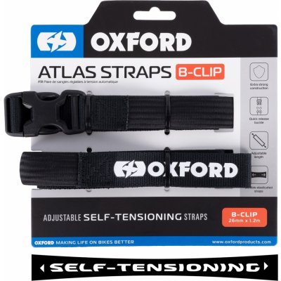 OXFORD zavazadlové popruhy Atlas B-Clip černá 17mm x 2m – Zboží Dáma