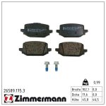 Sada brzdových destiček, kotoučová brzda ZIMMERMANN 26589.175.3