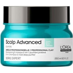 L´Oréal Scalp Advanced Anti-Oiliness 2 n 1 Purifier Clay maska 2 v 1 na mastné vlasy 250 ml