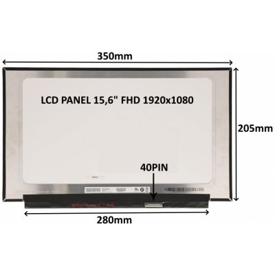 SIL LCD PANEL 15,6'' FHD 1920x1080 40PIN MATNÝ IPS 120HZ / BEZ ÚCHYTŮ 77043147