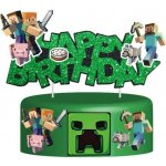 Zápich na dort Happy birthday, minecraft - Cakesicq – Zboží Mobilmania