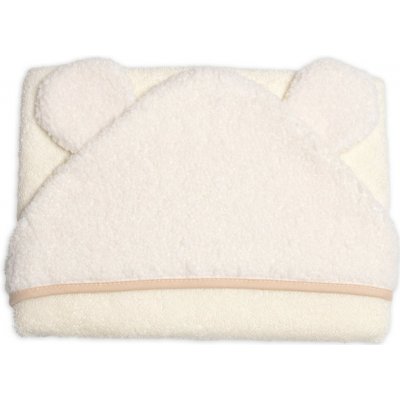 Baby Nellys Kojenecká osuška s kapucí a oušky Boucle 80x80cm smetanová – Hledejceny.cz
