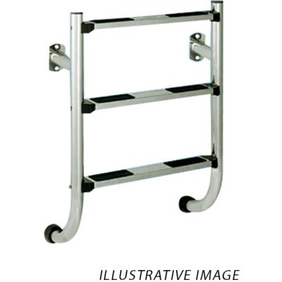 Vágner Pool spodní díl nerezového žebříku k bazénu - 4 stupně (kotvení přírubou), AISI 316 – Sleviste.cz