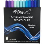 Artmagico Pro Blue Line akrylové fixy modré odstíny 12 ks – Zboží Dáma