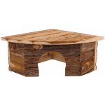 Small Animal Domek rohový dřevěný s kůrou 30 x 30 x 16 cm – Hledejceny.cz