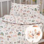 Biante povlečení Sandra SA-563 Zvířátka na farmě na bílém 90 x 140 cm 50 x 70 cm – Zboží Dáma